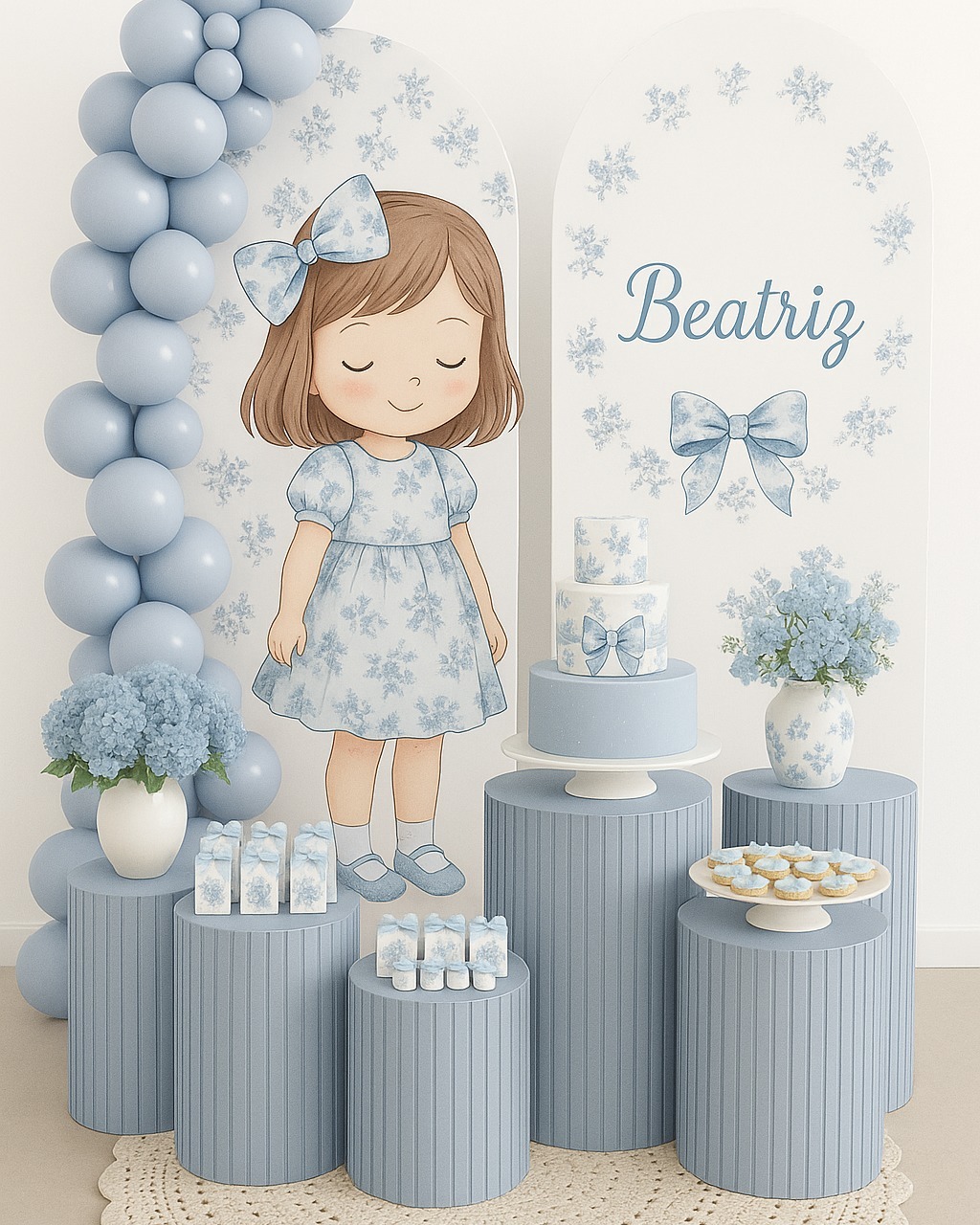 Custom Name Light Blue Bow Flo - Photography Lighting Name recension och pris