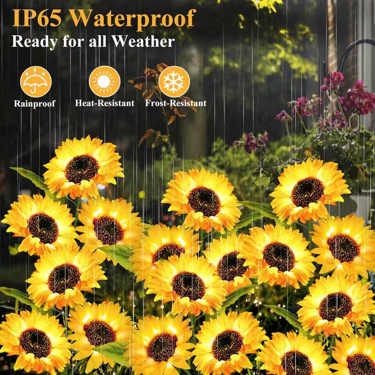 2 Pack Solar Sunflower Outdoor - Flower Photography Led Lighting Pack recension och pris