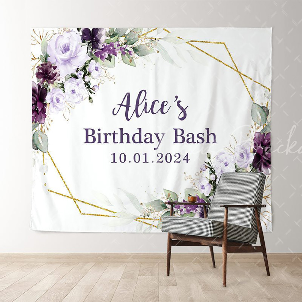 Light Purple Floral White Cust - Photography Lighting Name recension och pris