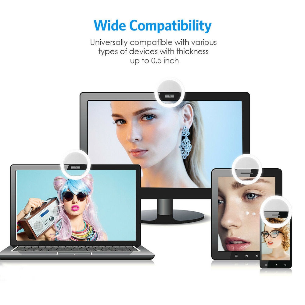 USB Rechargeable LED Selfie Ri - Photography Lighting Overhead recension och pris