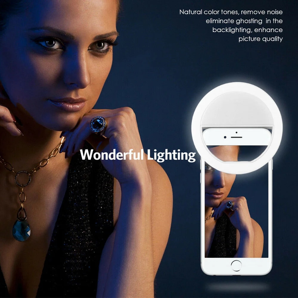 USB Rechargeable LED Selfie Ri - Photography Lighting Overhead recension och pris