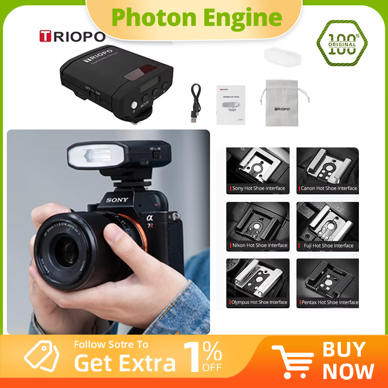 TRIOPO TR100 Mini Retro Flash  - Photography Lighting Overhead recension och pris