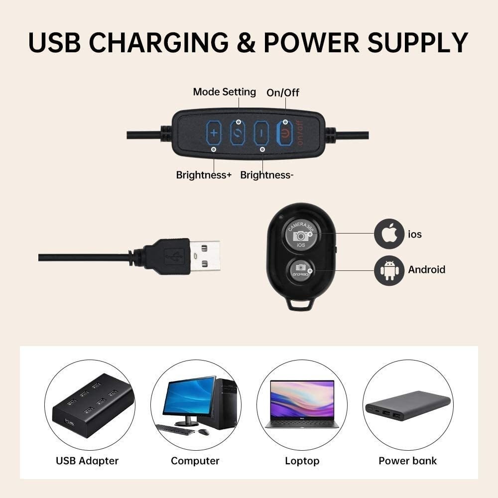 16cm/26cm/30cm LED Selfie Ring - Photography Lighting Overhead recension och pris