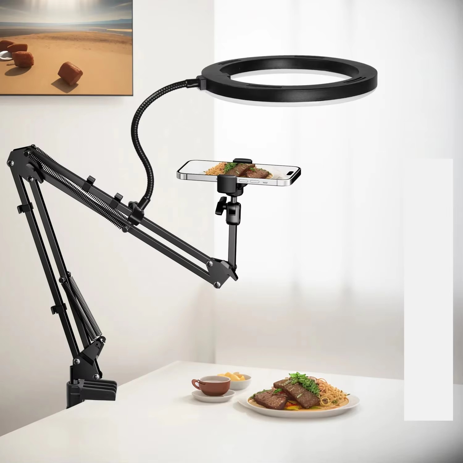 Live Stand Mobile Phone Profes - Photography Lighting Overhead recension och pris