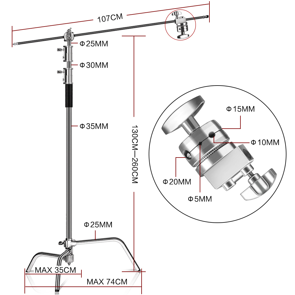 C-Stand Photography Stand Stai - Boom Arm Stand recension och pris