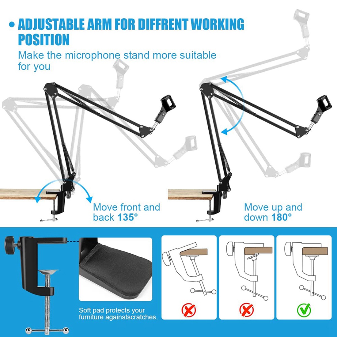 NALFI-Microphone Stand,Adjusta - Boom Arm Stand recension och pris