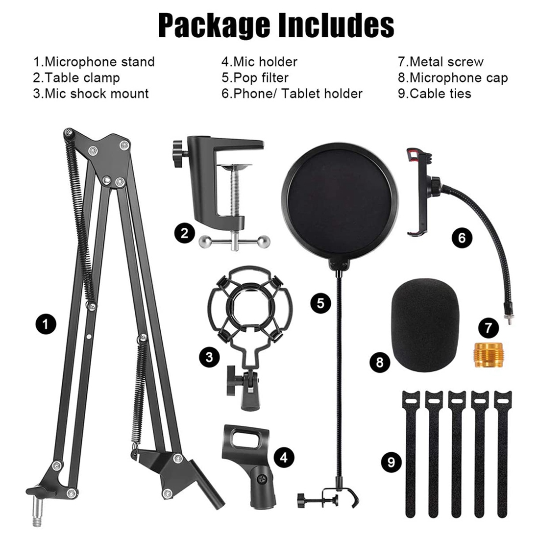 NALFI-Microphone Stand,Adjusta - Boom Arm Stand recension och pris